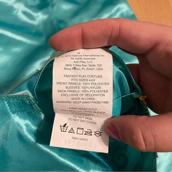 Nickelodeon Shimmer & Shine Two Piece Costume 4-6X Genie Blue Halloween - Picture 6 of 6